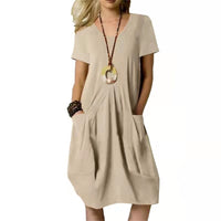 Antje | Knielanges Damenkleid – Khaki