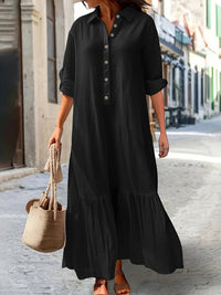 Klara | Elegantes Sommerkleid – Schwarz
