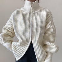 Steffi - Gemütlicher Rollkragenpullover – Weiß