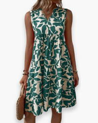 Damen Elegantes A-Linien Kleid | Sommer – Grün