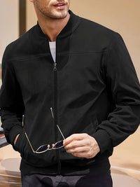 Max | Stylische Wildlederjacke Herren im Vintage-Stil – Schwarz