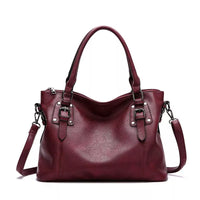 Sienna | Elegant leather shoulder bag – Weinrot