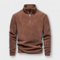 Emilio - Warmer & weicher Fleece Pullover – Braun
