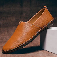 Handgenähte Loafers aus Leder – Braun