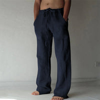 Herren Freizeithose im Japanischen Stil – Locker, Atmungsaktiv & Modern für Alltag und Urlaub – Dunkelblau