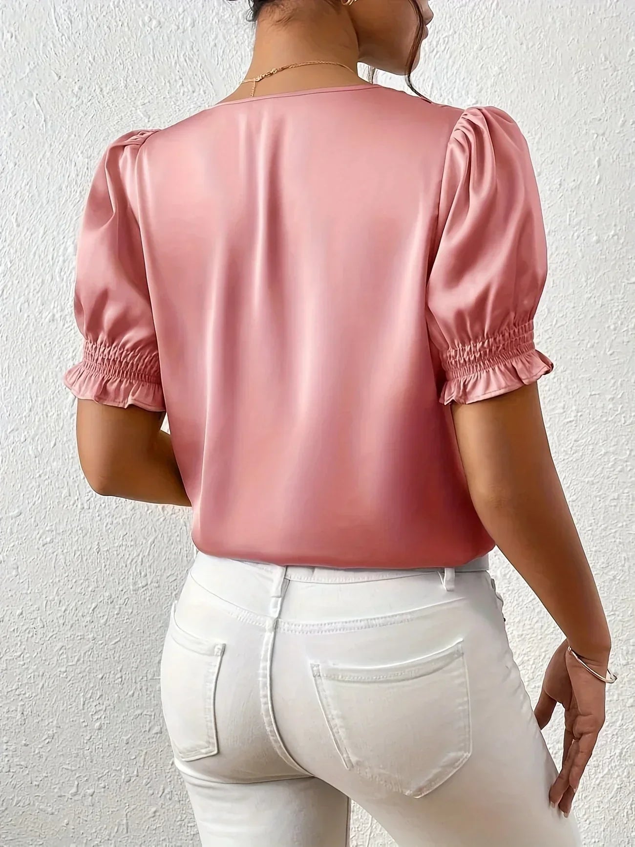 Abella™| Elegante Bluse Mit V-Ausschnitt Und Puffärmeln