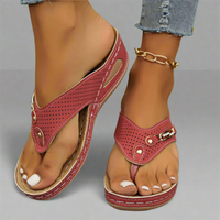 Mira | Retro Sandalen für Damen mit Fußgewölbeunterstützung – Bequem und Stylisch – Rot