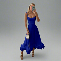 Caldruna | Luftiges Maxikleid mit Stil – Dunkelblau