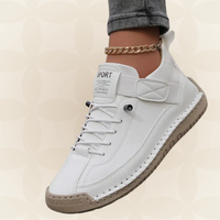 Margreet - Damen Bequeme Orthopädische Sneakers mit Dämpfung – Weiß