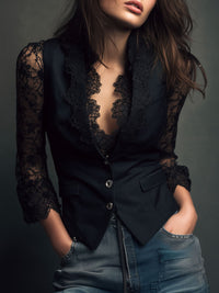Yara - Soft-Touch-Bluse – Schwarz