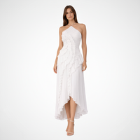 Irene | Damen Ärmelloses Halter Rückenfrei Maxikleid – Halter Maxi Rückenfrei 2026 – Weiß