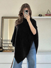 Élise Knit Cape – Schwarz