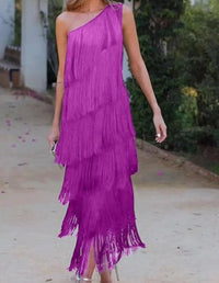 Carol | Einzigartiges One-Shoulder-Kleid – Viola