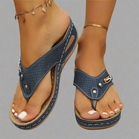 Mira | Retro Sandalen für Damen mit Fußgewölbeunterstützung – Bequem und Stylisch – Blau