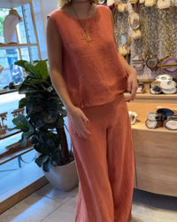 Yvonne™ | Elegantes zweiteiliges Boho-Set – Rot