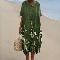 Clementine | Floral Dress – Grün