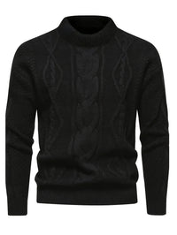 Kalisto – Lässiger Langarm Strickpullover – Schwarz