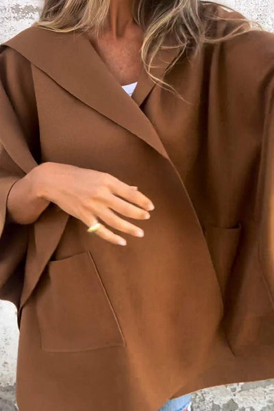 Lasithra | Violette Kapuzen-Cape-Jacke