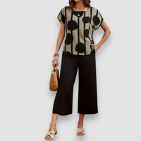 Elevin | Elegantes zweiteiliges Set – Schwarz