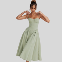 Rieke | Strukturiertes Maxikleid mit Frische-Effekt – Hellgrün