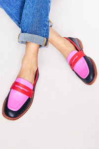 Faius  | Schwarze Loafers mit bunten Details – Schwarz