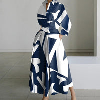 Elena - Elegantes Maxikleid – Marine