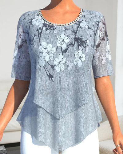Elysia - Blumenmuster-Oberteil