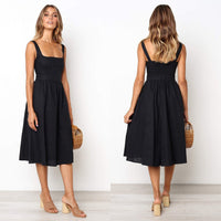 Gisele | Lockere Sommer-Damenkleider – Schwarz