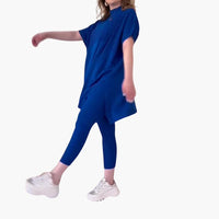 Laura | Weiches Strick-Zweiteiler – Blau