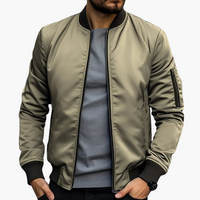 Bomberjacke für Herren - Leichte Sommerjacke für stilvolle Tage – Khaki