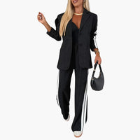 Lisa | 2-teiliges Set mit eleganten Linien – Schwarz