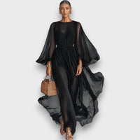 Elviana – Maxikleid aus Chiffon – Schwarz