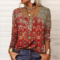 Apollonia | Damen Elegante Bluse | Langarm – Rot