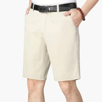 Herren Sommer Shorts mit Reißverschluss und Seitentaschen – Beige