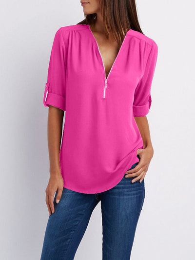Langärmelige Lockere Bluse