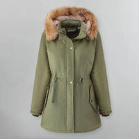 TERESA - GEPOLSTERTE BAUMWOLLJACKE MIT KAPUZE – Grün
