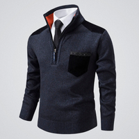 Rafael | Eleganter Pullover Herren modern für Wintertage – Marine