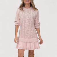 Xenia | Strick Kleid – Rosa