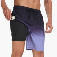 Schnelltrocknende Shorts - Herren Stretch-Shorts mit Innenslip – Lila