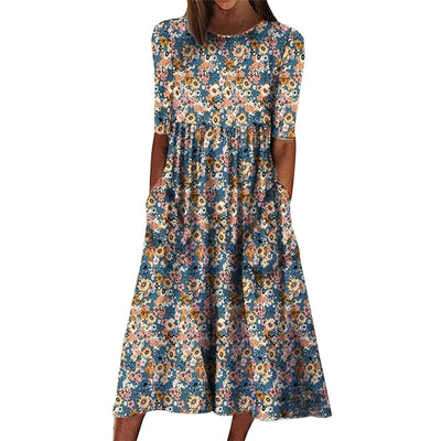 Linnea - Boho Casual Midi Kleid