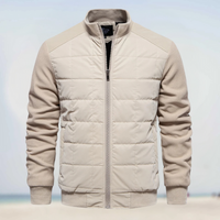 JURGEN - GESTEPPTE JACKE MIT ÄRMELN AUS STRICKSTOFF – Beige