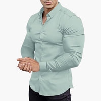 Slim-Fit Hemd für Herren – Hellgrün