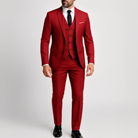 Juliane - Eleganter dreiteiliger Herrenanzug – Rot