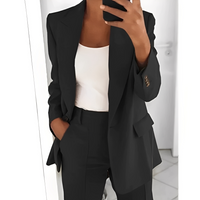 Alexes - Damenanzug mit Blazer und Hose – Schwarz