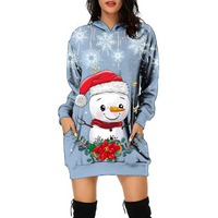 Georgia - Elegantes Weihnachtskapuzenkleid für Damen – Blua