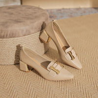 Bonnie | Stilvolle spitz zulaufende Absätze – Beige