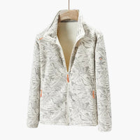 Unisex-Jacke mit Reißverschluss und Seitentaschen – Elfenbeinweiß