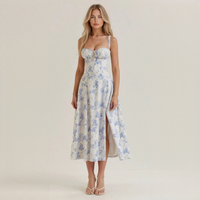 Liana - Schickes Midikleid – Blau