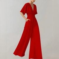 Yoko - Eleganter und trendiger Jumpsuit – Rot