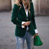 Lyliane - Bequeme Damenjacke mit Knöpfen – Grün
